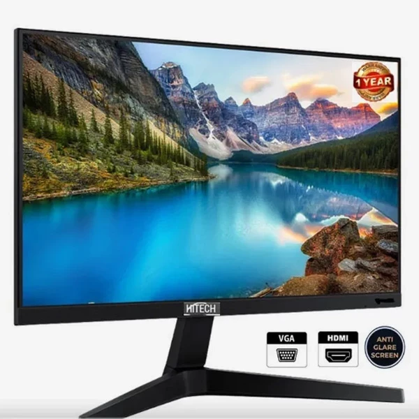 Hitech 22" Led Monitor With VGA & HDMI Supported | HiTech 22 Inch FHD Monitor