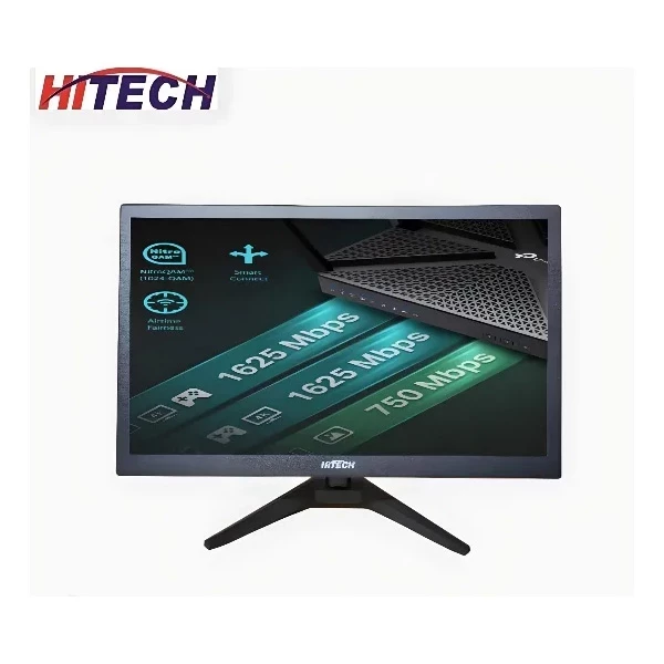 19 Inch LED Monitor HI-Tech HDMI & VGA Ports , HDMI Cable, Black Color Monitor